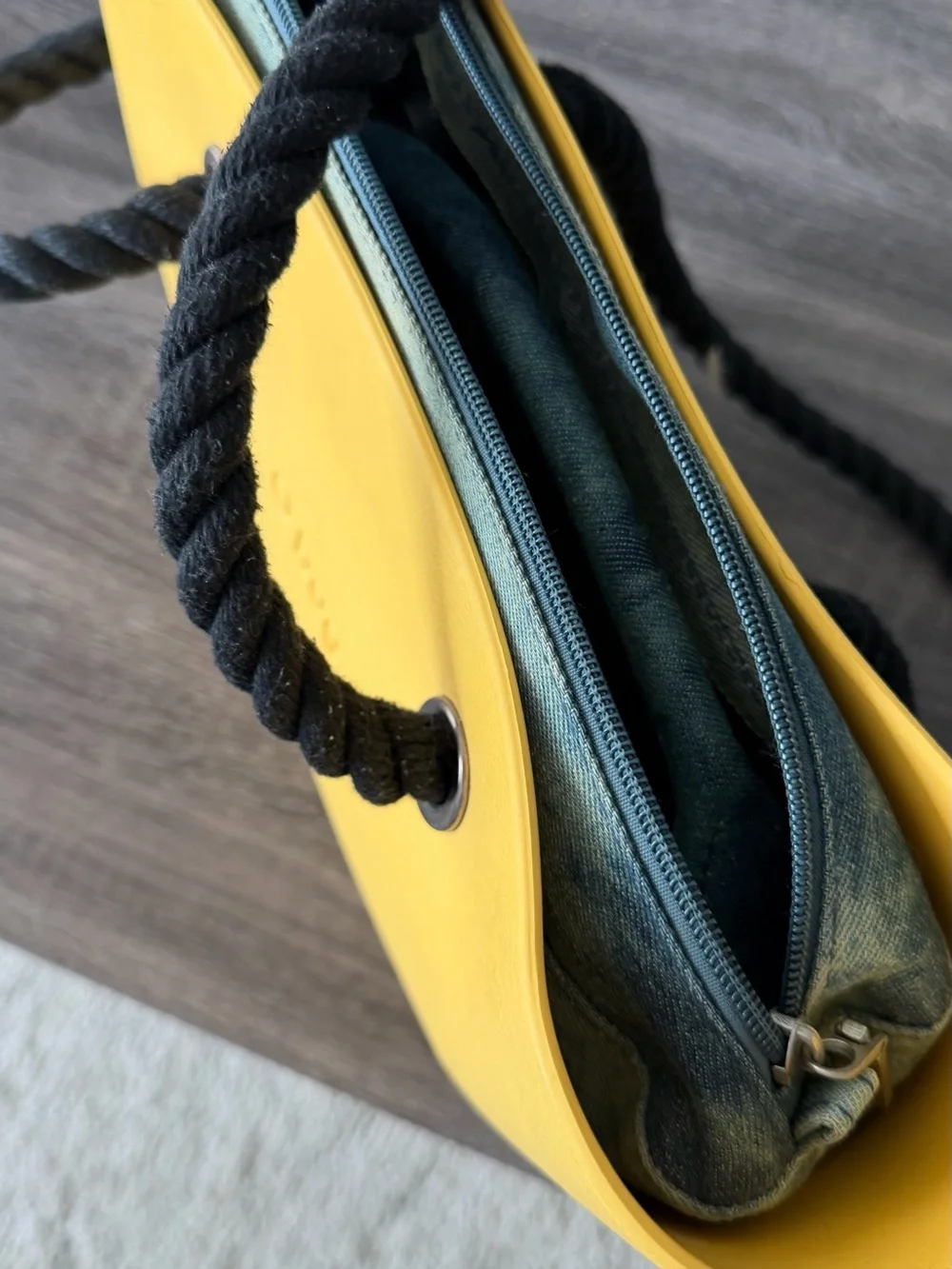 Italian O Bag Modular Tote with Extra Interchangeable Denim Handles